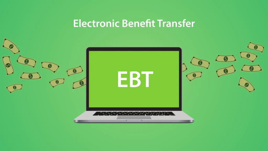 Visual depiction of EBT card used for issuing benefits